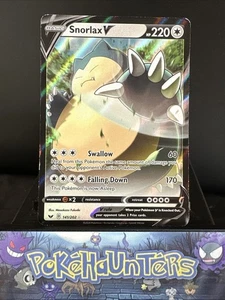 Pokemon Card Snorlax V 141/202 Sword & Shield Ultra Rare Near Mint - Picture 1 of 4