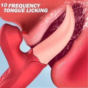 Tongue Licking Vibrator Female Clit G-spot Stimulator Sucking for Women Sex Toys - Picture 1 of 12