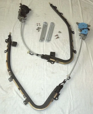 90 91 Honda Civic Wagon par cinturón de seguridad delantero OEM R&L conjunto de riel de hombro pasivo Foto 1 de 4