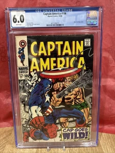 ¡Cómic Capitán América #106 CGC 6,0 1968! Portada clásica Marvel páginas blancas - Imagen 1 de 3