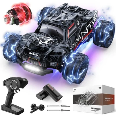 DEERC Ferngesteuertes Auto 1:14 Bürstenloser Motor 75 km/h 4WD RC Monstertruc... - Bild 1 von 4