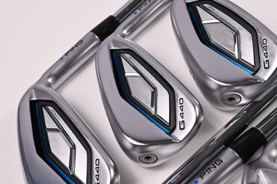 Ping G440 Irons / 6-PW+UW+56° / Blue Dot / Regular Flex Ping AWT 3.0 Shafts - Image 1 of 4