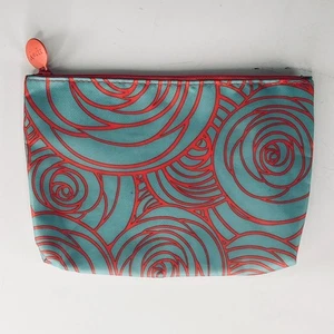 Ipsy Estampado Floral Maquillaje Artículos de Aseo Viaje Bolso Húmedo Turquesa Azul Coral Rosa Nuevo - Imagen 1 de 7