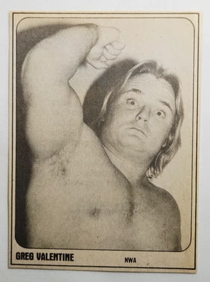 Tarjeta de papel 1981 Wrestling Super Stars Magazine Greg Valentine WWF WWE NWA Foto 1 de 2