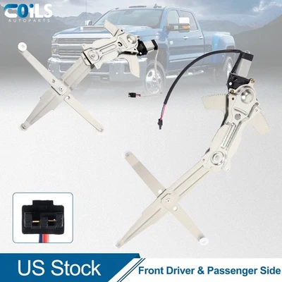 Par de reguladores de ventana delantera con motor para Pontiac Firebird 1994-2002 cupé Foto 1 de 4