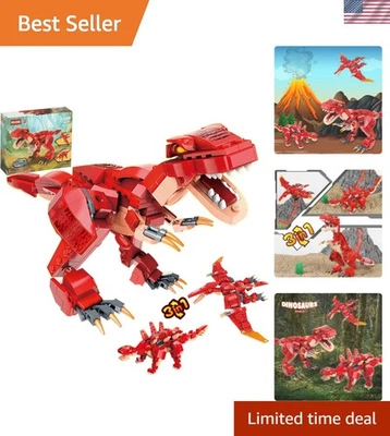 Juego de construcción de dinosaurios educativos STEM - 287 PIEZAS bloques seguros para jóvenes constructores Foto 1 de 4