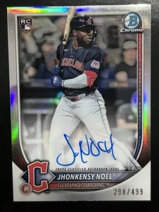 2022 Bowman Chrome Jhonkensy Noel RC Rookie Refractor Auto /499 Guardians - Bild 1 von 2