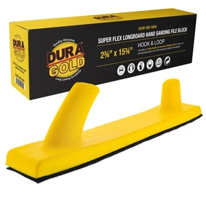 Flexible Longboard Hand Sanding File Block, Hook & Loop, PSA Backing Sandpaper - Picture 1 of 5