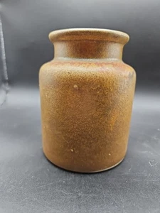 Vintage Stoneware Mustard Crock Brown Pottery Jar, Unmarked, 5.25” Tall - Picture 1 of 11
