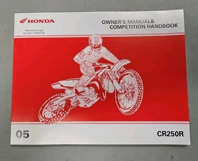 Manual del propietario Honda CR250R 2005 CR250 CR 250 OEM genuino Foto 1 de 4