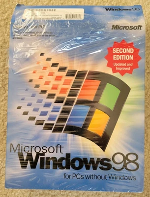 Microsoft Windows 98 Second Edition Full Operating System Win98 SE *Retail box* - Image 1 of 4