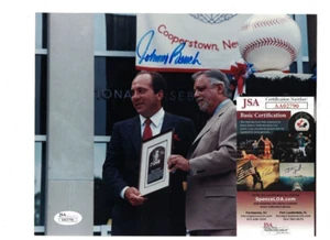 Johnny Bench Cincinnati Reds HOF Indection Signed 8x10 Photo JSA - Picture 1 of 1