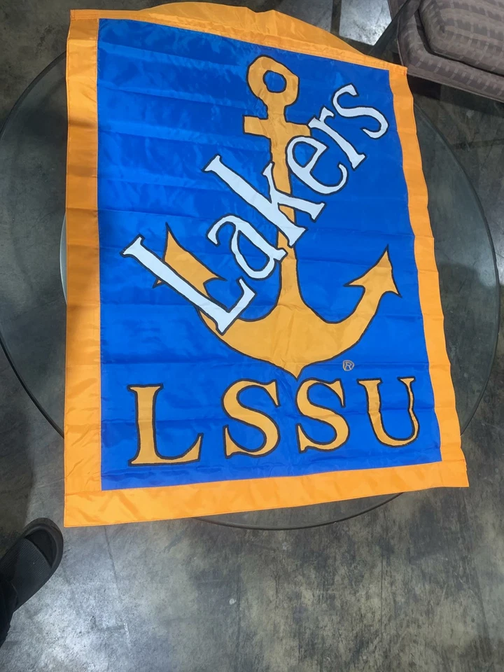 LSSU- Lake Superior State University Flag 28 "x  44"- Lakers - Image 1 of 3