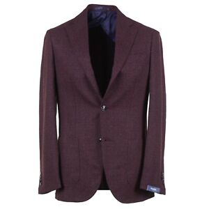 Barba Napoli Plum Purple Woven Wool-Silk Sport Coat 38R (Eu 48) $1350
