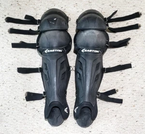 Easton schwarz Baseball/Softball Catcher Schienbein Beinschutz Set Mittelalter 13-15 - Bild 1 von 7
