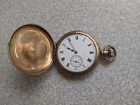 VINTAGE POCKET WATCH -  GOLD PLATED- WALTHAM USA  BOND   ST --  SPARES REPAIRS