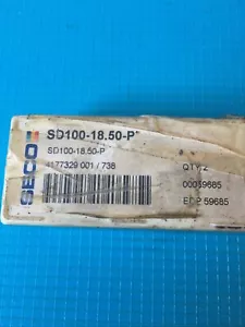 Seco - 2 x Vollhartmetall-Bohreinsätze SD100-18,50-P CNC - Bild 1 von 4