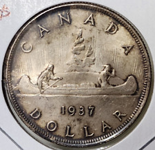 CANADA GEORGE VI SILVER DOLLAR 1937 - AU+