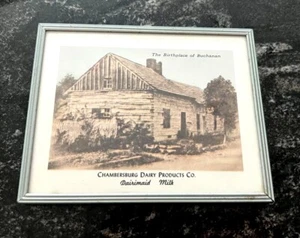 B) CHAMBERSBURG DAIRY DAIRIMAID MILK METAL FRAMED GLASS SIGN 1961 CALENDAR PA - Picture 1 of 2