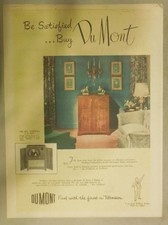 Dumont TV Ad:Be Satisfied Buy DuMont Television from 1951