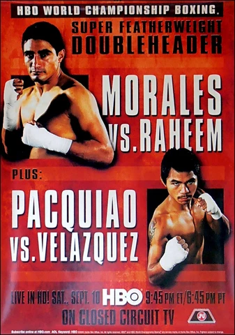 Erik Morales vs. Zahir Raheem and Manny Pacquiao vs. Hector Boxing Fight Poster Cover