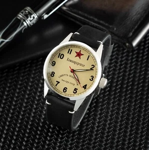 Orologio da polso vintage militare sovietico Komandirskie (comandante) raro anni 90. - Foto 1 di 7