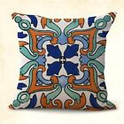  Decorative Pillow Case Azulejo Spanish Mexican Talavera Cushion Cover