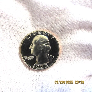 1973 S CLAD PROOF WASHINGTON QUARTER. - Picture 1 of 2