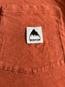 Burton Long sleeve Pocket t shirt rust XL mens