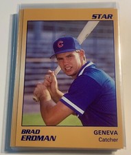 BRAD ERDMAN 1990 Star Geneva Cubs PWE SHIP