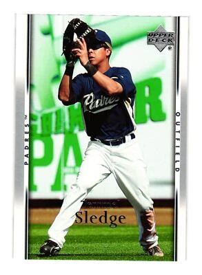2007 Upper Deck #912 Terrmel Sledge San Diego Padres - Image 1 of 2