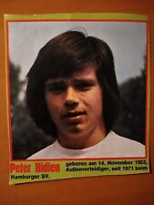 Peter Hidien, Sammelbild, Kicker/FuWo🤷,Hamburger SV, 70iger Jahre 👍⚽ 