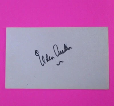 Elden Auker Signed 3x5 Index Card ,MLB Autographed Auto Tigers, Red Sox, Browns - Image 1 of 2