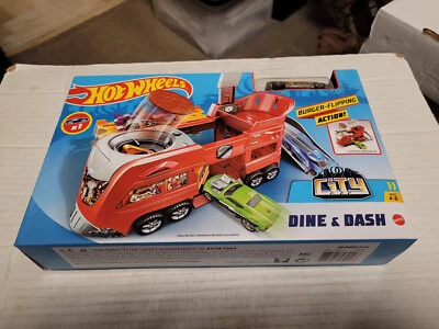 Hot Wheels City Dine & Dash Track Set NEW SEALED by Mattel - Image 1 of 2