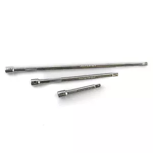 1/4" Drive Straight Socket Ratchet Extension Bar Set 75mm 150mm + 225mm 3pc - Picture 1 of 2