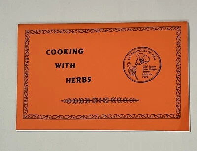 Cooking with Herbs by Martha Rosenberg 2000 Pamphlet Vintage Recipes w Herbs - Image 1 of 4