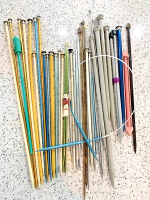 Gran Lote de Agujas de Tejer de Punto Único Bernat Aero Plástico Metal De Colección Foto 1 de 4