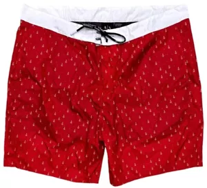 Armani Exchange Men's Boardshorts Bermuda Beachwear Red Swim Trunk Shorts in 2XL - Picture 1 of 3