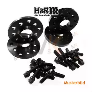 Placas de carril H&R negras VA 30mm & HA 40mm para Audi TT Roadster FV9 FVR 2014-24 - Imagen 1 de 4