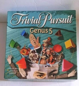 Trivial Pursuit Genus 5 Board Game Pre-owned Complete 2000 Hasbro Horn Abbot - Picture 1 of 11