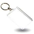 Rectangular Blank Plastic Photo Insert Keyring - 50 x 35mm Harlequin Lace