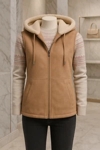 Lammfellweste für Damen Echt Lammfell Fell Weste Jacke XXS - 6XL - Bild 1 von 3