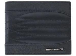 Cartera original Mercedes-Benz AMG negra cuero B66958985 - Imagen 1 de 3