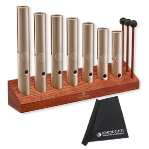 Sonic Energy Klangröhren WWTSETCHA Wah-Wah Tube Chakra Set 7-teilig mit Tuch - Picture 1 of 8
