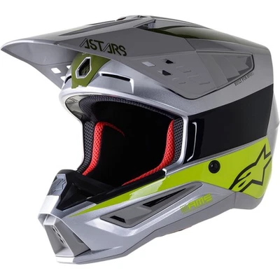 Alpinestars SM5 se adapta al casco Bond™ (X-Large, plateado/amarillo fluo/verde militar brillante Foto 1 de 3