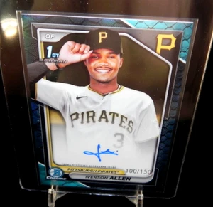 Bowman 2024 cromo #CPA-IA 1er reptil azul automático Iverson Allen 100/150 piratas - Imagen 1 de 4
