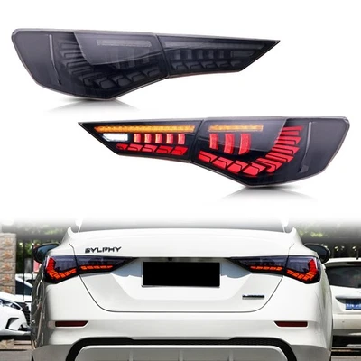 LED Tail Lights for Nissan Sentra 2020-2025 B18 SR SV Black Rear Lamps Assembly - Image 1 of 4