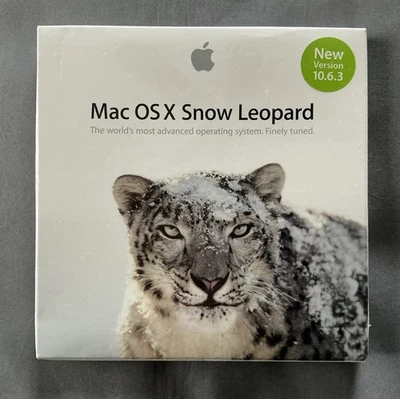NEW Mac OS X Snow Leopard 10.6.3 Retail MC573Z/A SEALED Discs - Image 1 of 2