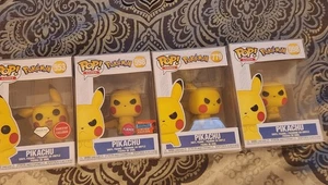 Pokémon Funko Pop Lot of 4 in CASES-  Includes Diamond and Flocked  - Picture 1 of 6