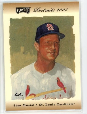 2003 Playoff Portraits STAN MUSIAL /50 Dual Game Used Relic CARDINALS HOF N884 - Image 1 of 3